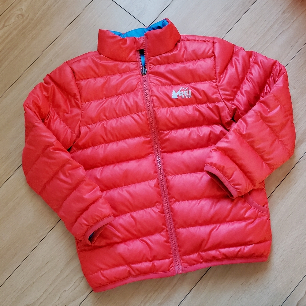 REI 4T toddler 650 down jacket reversible